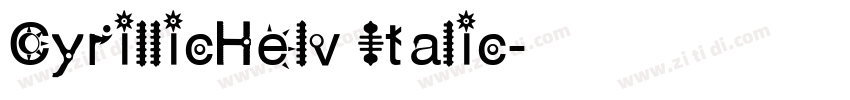 CyrillicHelv Italic字体转换